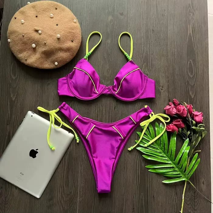 RUOTONGSEPT nouveau Sexy Push up Bikini ensemble maillot de bain femmes taille basse maillots de bai