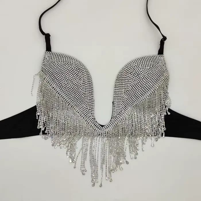 Maillot de bain avec strass, sexy, Bikini, avec pompons, pour les femmes, vêtements de plage, nouvel