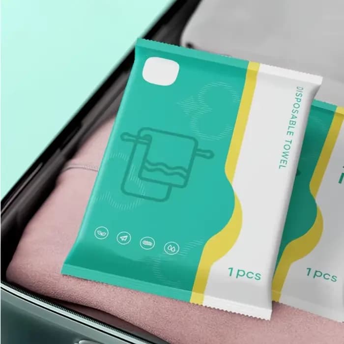 Lot de 1 serviette de bain jetable portable, plus grande et plus épaisse, emballée individuellement,