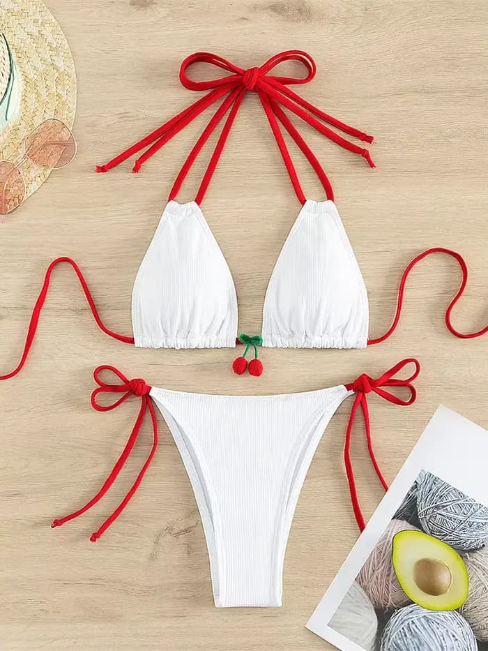Harvey-Maillot de bain sexy blanc pour femmes, micro bikini push-up, bandage brésilien, culotte tang