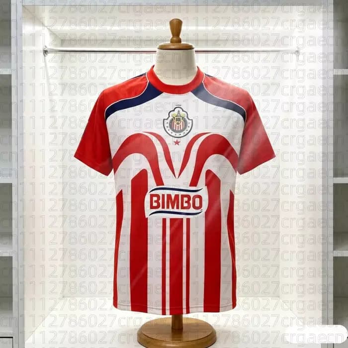 Maillot de football rétro Chivas Guadalajara, t-shirt respirant pour hommes et femmes, vêtements d'e