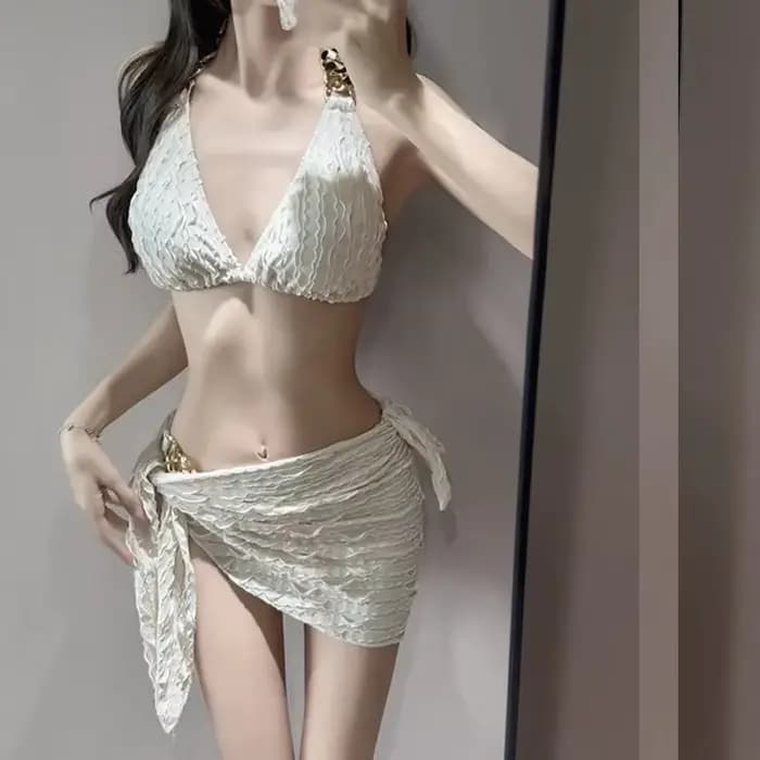 Ensemble de bikini sexy pour femme, nouveau style, trois pièces, détachable, pour les bains de solei