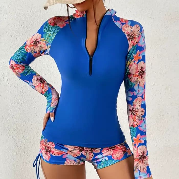 Maillot de bain femme à manches longues maillots de bain sport surf Tankini ensemble maillots de bai