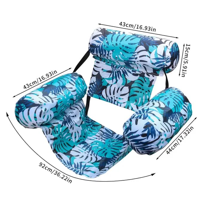 Fauteuil Flottant Gonflable pour Jardin et Piscine – Accessoire de Natation Extérieur pour Adultes,