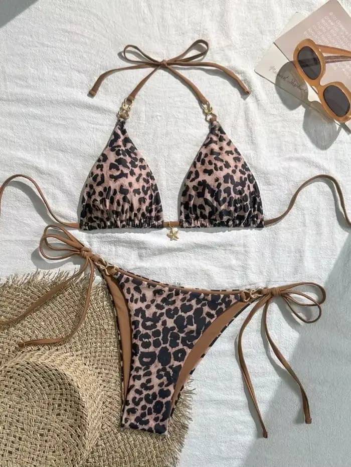Ensemble de bikini sexy noir blanc à pois maillot de bain 2 pièces pour femme bikini de plage de sty