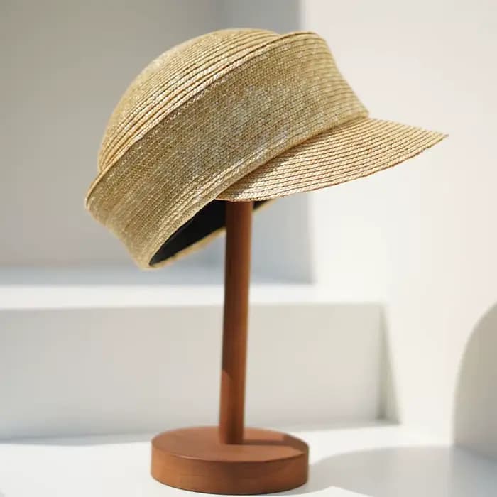 Chapeau de soleil d'été pour femme, chapeau de paille irrégulier, visière, chapeau de journal, activ