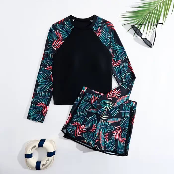 Maillot de bain deux pièces avec short pour filles 2026 – Tenue de bain pour enfants, maillot de bai