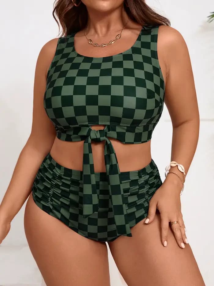 Maillot de bain grande taille 2026 pour femme, bikini sportif taille haute, maillot de bain féminin