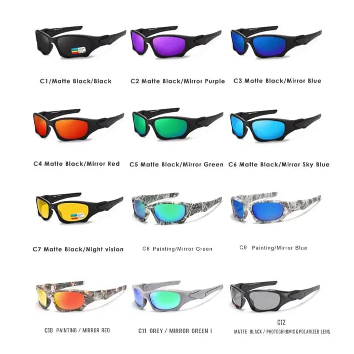 Lunettes de soleil de sport d'extérieur KDEAM 2026 pour hommes et femmes, classiques, polarisées HD,