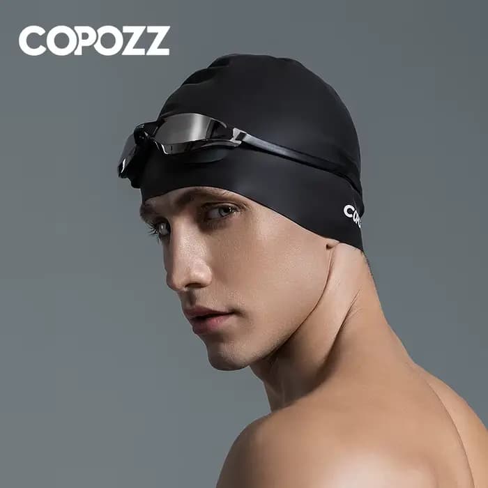 Copozz hommes élastique chapeau de natation grande taille vêtements de natation professionnel adulte