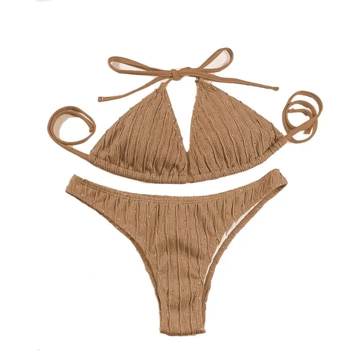 Maillot de bain deux pièces sexy en jacquard pour femme