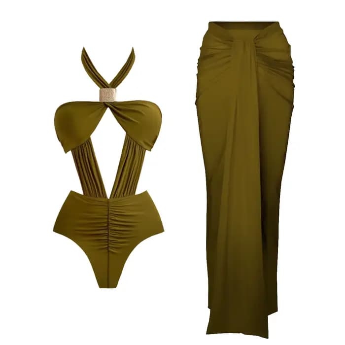 Maillot de bain 2026, design haut de gamme, 2 pièces, imprimé floral, volants, amincissant, vacances, sexy, bain chaud, maillot de bain une pièce pour femmes