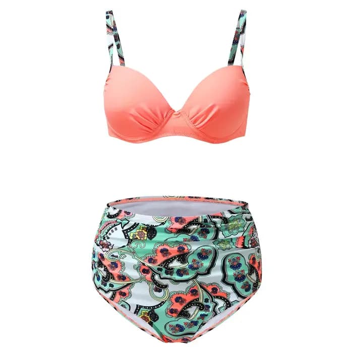 Sexy bretelles taille haute Bikini femmes maillot de bain fendu été offre spéciale de la saison nouveauté triangulaire