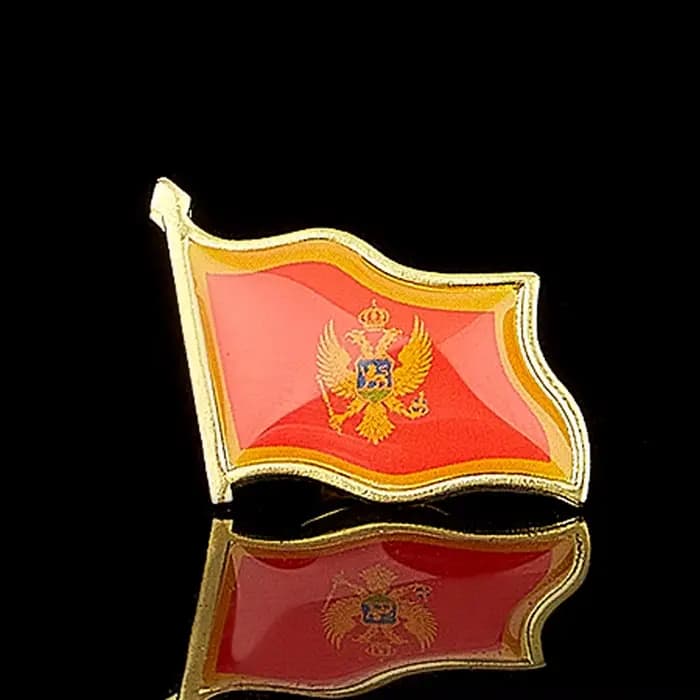 Broche de mode européenne monténégroise, broche de drapeau National, Badge en métal, bijoux, accessoires pour vêtements