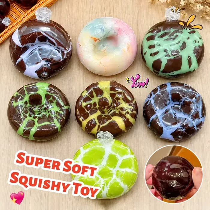 Boules de cire à presser, boules de chocolat moelleuses, jouet à pétrir, balles anti-stress, balles de relaxation pour les mains, jouet à presser, 왁뿌볼