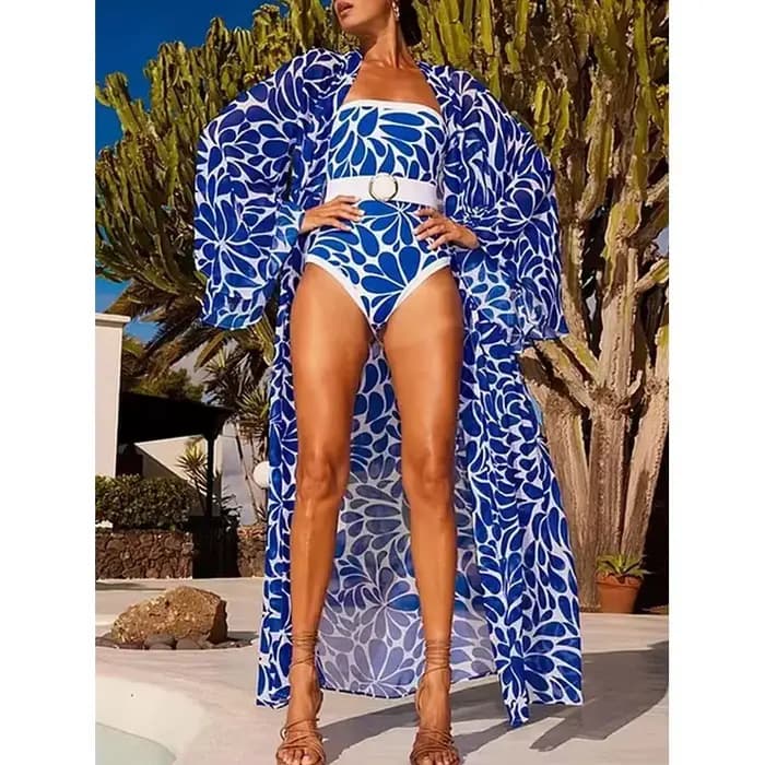 Cikini Maillot de bain une pièce imprimé pour femme