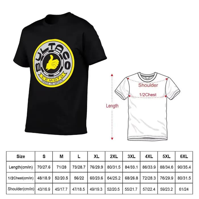 BULTACO LOGO YELLOW T-Shirt Chemise en coton décontractée à manches courtes avec logo BULTACO