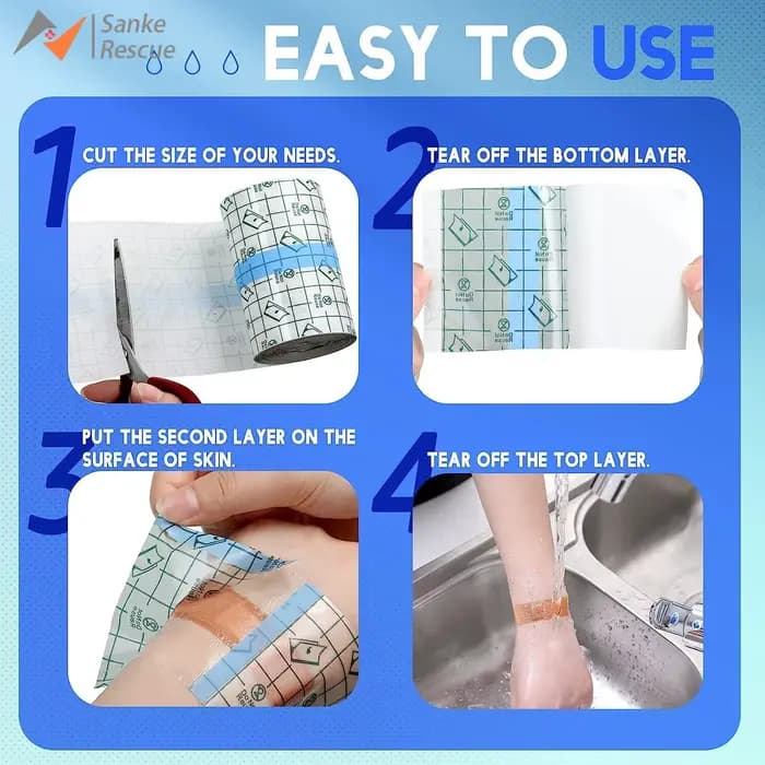 Bandages imperméables pour tatouage, 5M, bande de couverture, fournitures de tatouage, Film Transparent de deuxième peau, protection de guérison