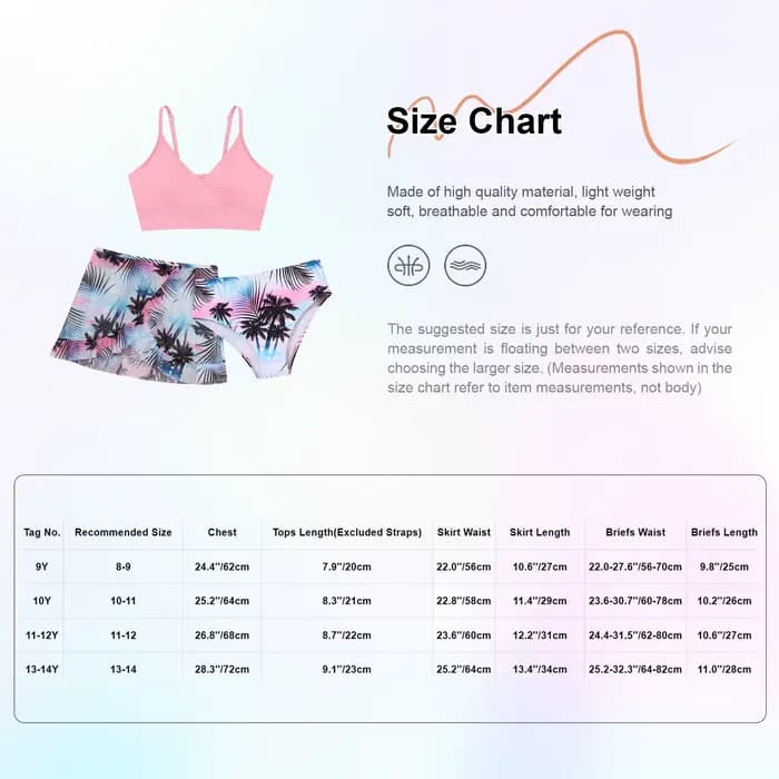 Enfants filles maillot de bain ensemble Bikini Bralette