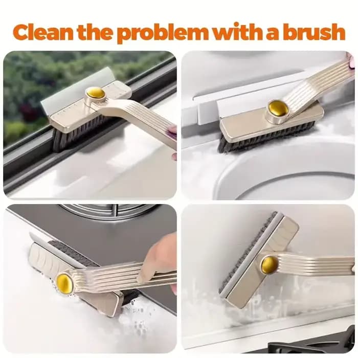 Brosse de nettoyage de carrelage polyvalente, 360 ° Épurateur rotatif à poils durs pour sols et murs de salle de bain et de cuisine
