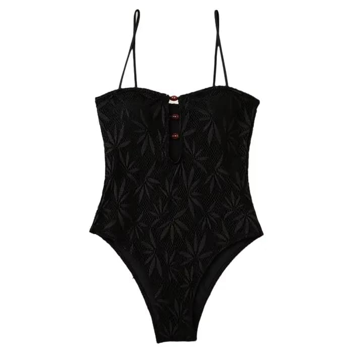 Nouveau Maillot de Bain Femme 2026 – Bikini Floral Conservateur Perlé, Maillot de Bain Une Pièce Séchage Rapide en Tissu Polyester pour la Natation
