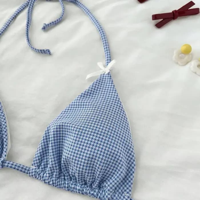 Maillot de bain tankini à carreaux 2026 pour femme
