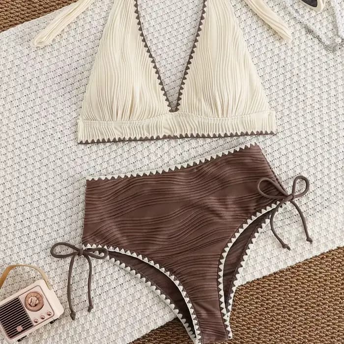 Bikini contrastant pour femmes