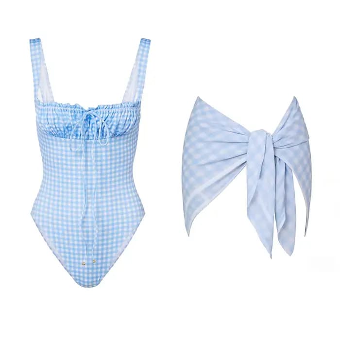 Maillot de bain sexy taille haute avec jupe, bikini, maillot de bain séparé pour femme, maillot de bain à bretelles latérales, tenue de bain