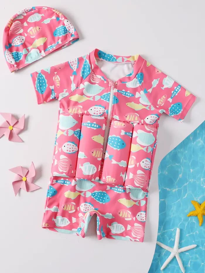Maillot de bain flottant à flottabilité détachable pour enfants