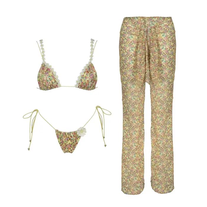 Ensemble de bikini bohème chic tendance 2026 avec motif cachemire unique