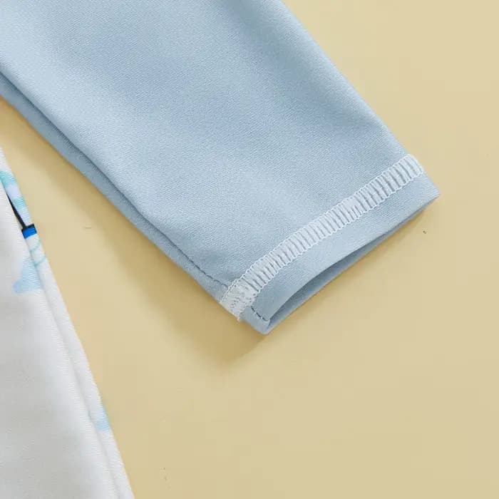 MISOWMNChain-Maillot de bain d'été décontracté pour bébés garçons, imprimé tortue de dessin animé, manches longues, col montant, fermeture éclair