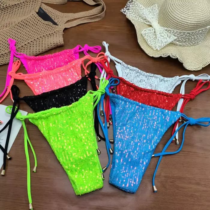 Ensemble de bikinis deux pièces brillants pour femmes