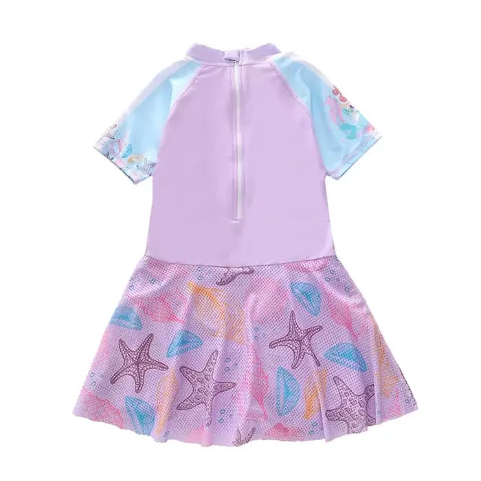 Fille maillot de bain une pièce licorne maillot de bain filles à manches courtes plage robe de bain été enfants maillot de bain enfants vêtements de bain