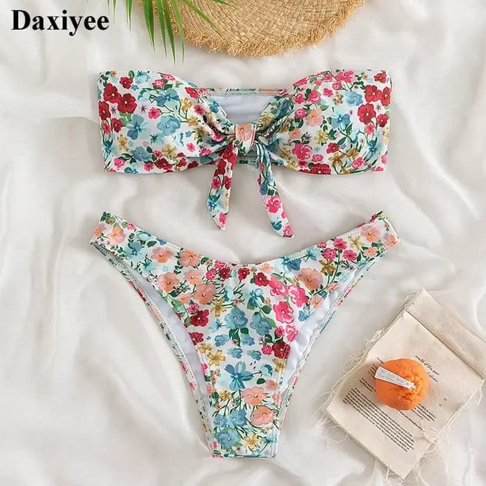 Maillot de bain Bandeau imprimé Floral