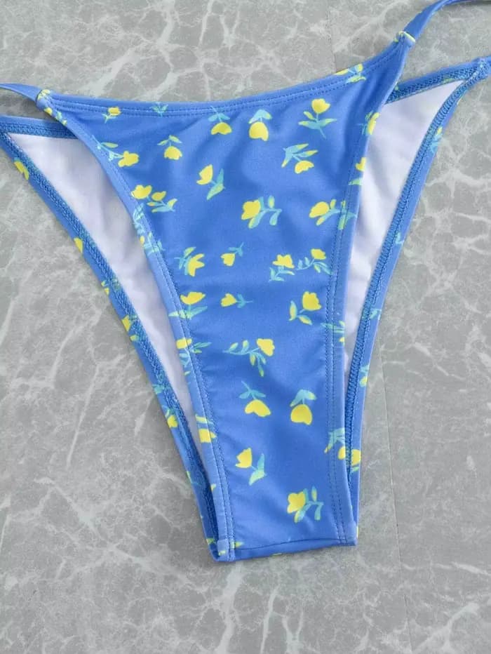 Maillot de bain bikini slim imprimé sexy pour femmes à petite poitrine