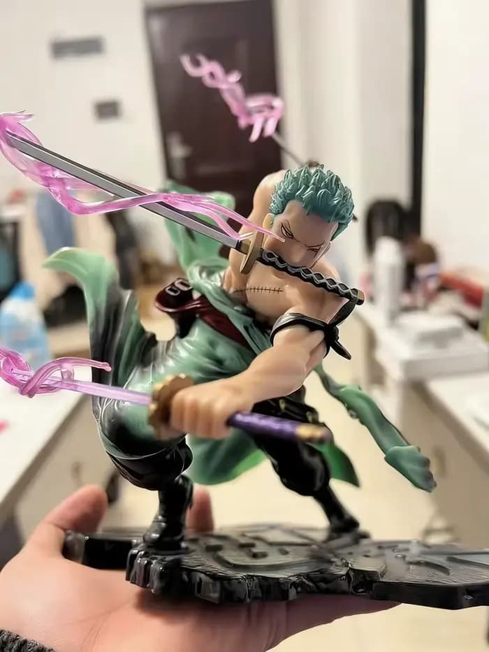 Figurine d'anime One Piece GK Roronoa Zoro Trois lames Sa-maximum Manga Anime Statue Figurine d'action Collection Modèle Jouet en gros