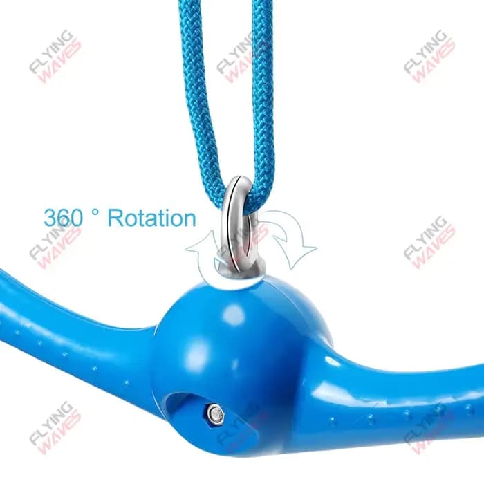 Balançoire Twister pour enfants 360 ° Balançoire à poignée rotative réglable pour aire de jeux, arrière-cour, accessoires d'entraînement Ninja Slackline, fixation de balançoire