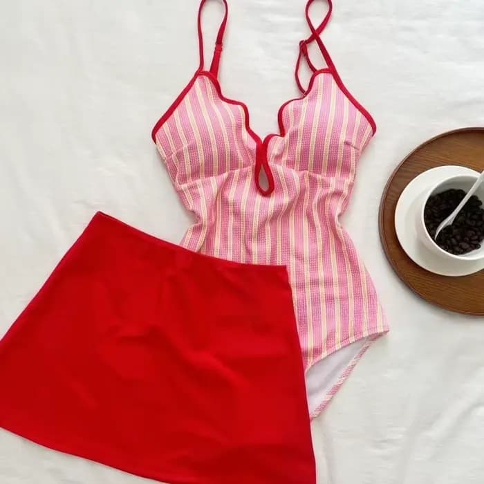 Bikini taille haute Y2K pour femmes