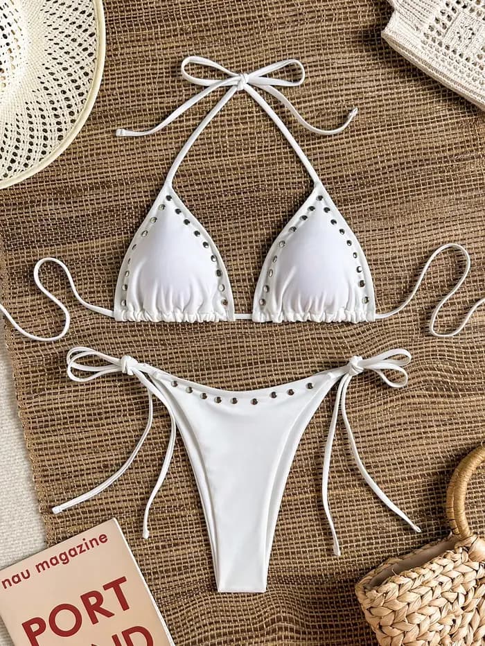 Ensemble bikini sexy à rivets 2026 pour femme