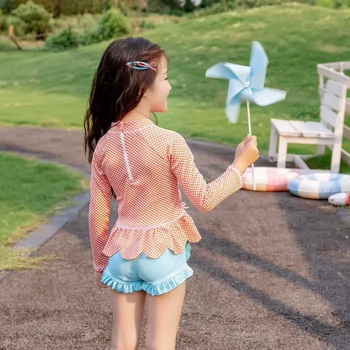 Maillot de bain deux pièces de Style coréen pour enfants