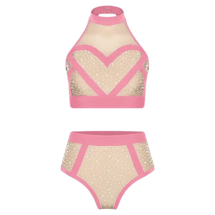 Maillot de bain femme brillant avec strass