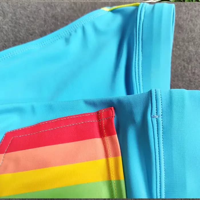 UXH chaud Sexy hommes maillot de bain push-up arc-en-ciel slips maillots de bain mâle Sexy natation Bikini Shorts hommes planche de Surf plage Surf natation
