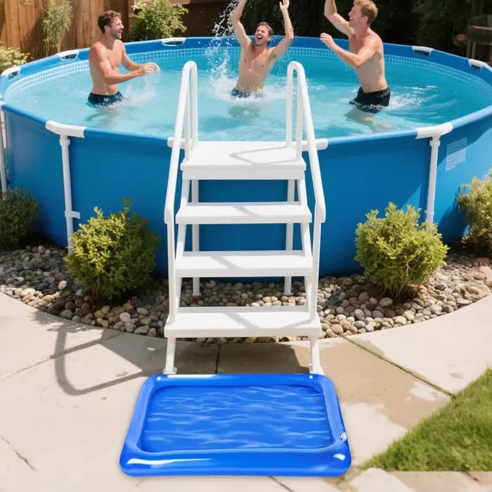 Bac de rinçage des pieds gonflable pour piscine