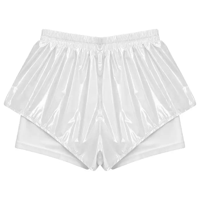 Shorts de bain brillants à double couche pour femmes avec short de sécurité intégré respirant, shorts imperméables, bas de sport