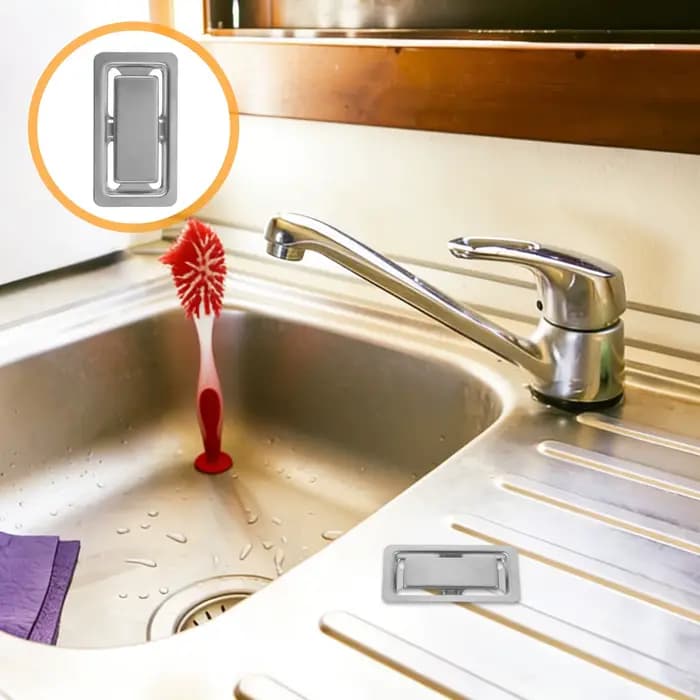 Cache-trou de vidange pour évier de cuisine, couvercles de baignoire, plaque de finition carrée pour lavabo de salle de bain, insert de bouchon de trop-plein d'évier