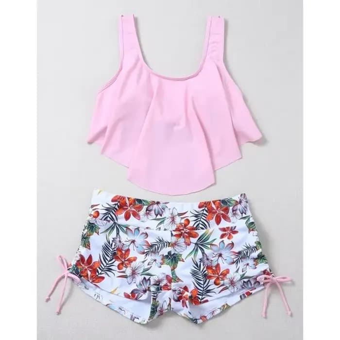 Été volants maillots de bain Tankini ensembles maillot