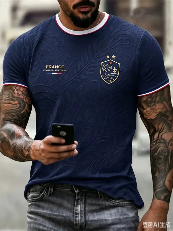 Nouveau Maillot de Foot France Édition Limitée 2026 Unisexe Coq Gaulique Séchage Rapide en Mesh Haut d'Entraînement Sportif à Manches Courtes