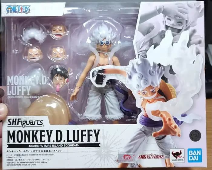 Original Bandai S.H.Figuarts Shf une pièce singe D Luffy Gear 5 île future Egghead Anime figurines de Collection modèle jouet