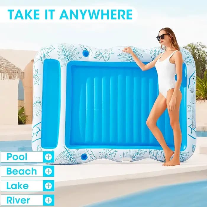 Chaise longue gonflable de piscine de bronzage