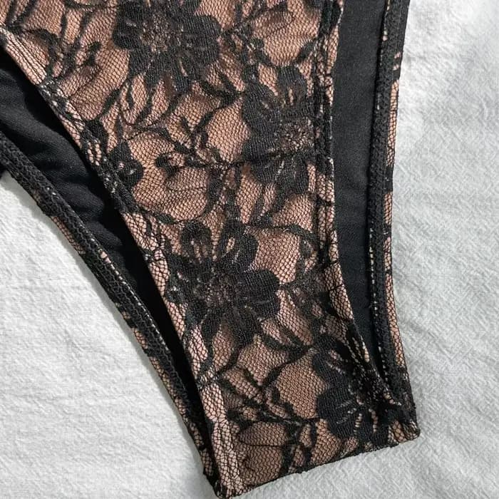 Ensemble de maillot de bain trois pièces sexy en dentelle pour femme, style brésilien, pour la plage et la piscine